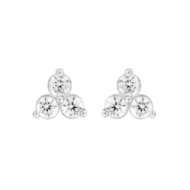 14K WHITE GOLD 1CT ROUND DIAMOND LADIES EARRINGS