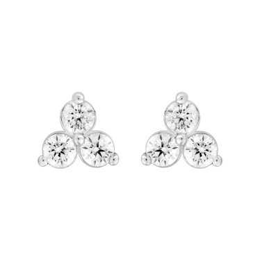 14K WHITE GOLD 2CT ROUND DIAMOND LADIES EARRINGS