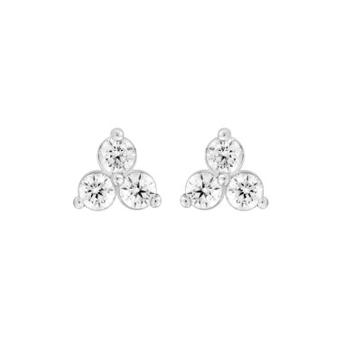 14K WHITE GOLD 1/2CT ROUND DIAMOND LADIES EARRINGS