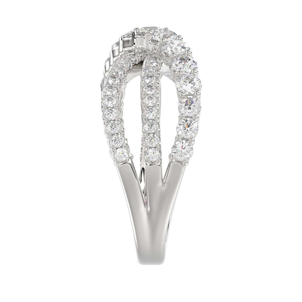 14K WHITE GOLD 1 1/3CT ROUND DIAMOND LADIES BAND 