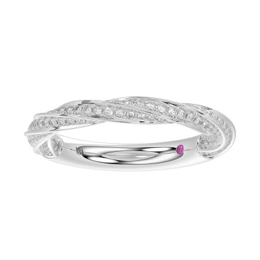 14K WHITE GOLD 7/8CT ROUND DIAMOND LADIES BAND 