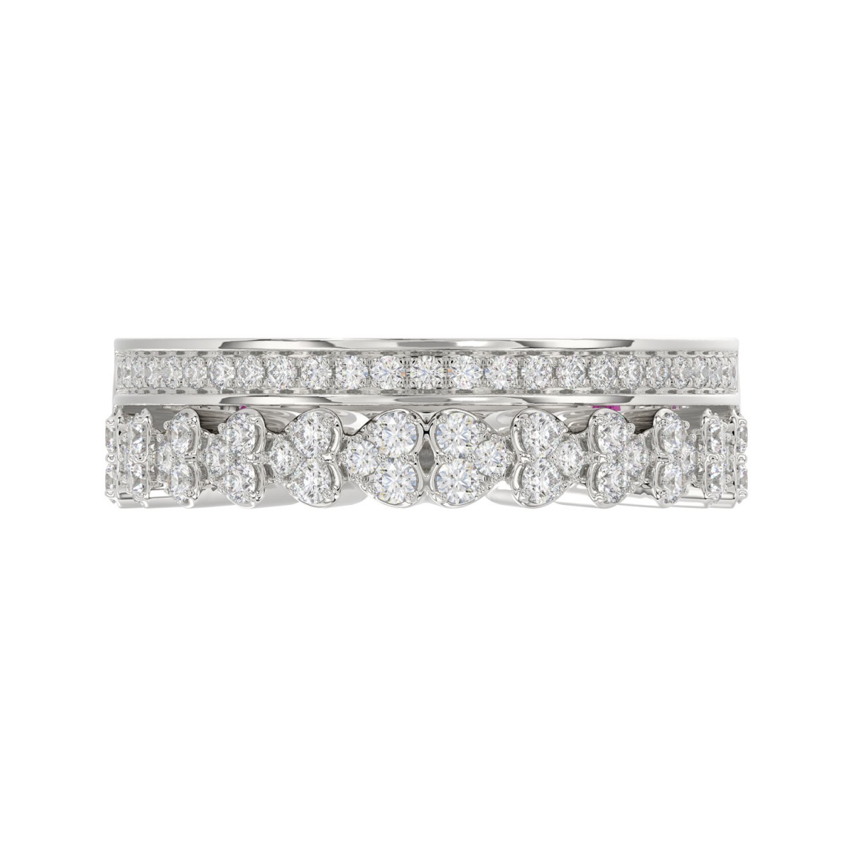 14K WHITE GOLD 1/2CT ROUND DIAMOND LADIES BAND 