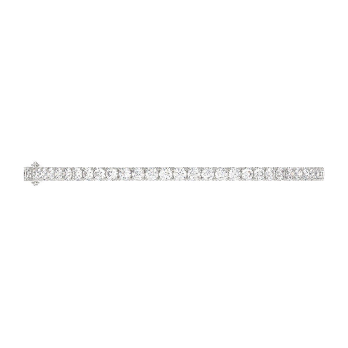 14K WHITE GOLD 3CT ROUND DIAMOND LADIES TENNIS BRACELET