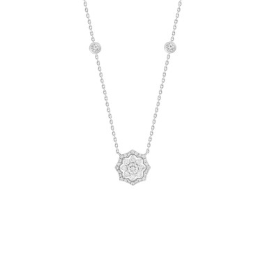 14K WHITE GOLD 1CT ROUND DIAMOND LADIES NECKLACE