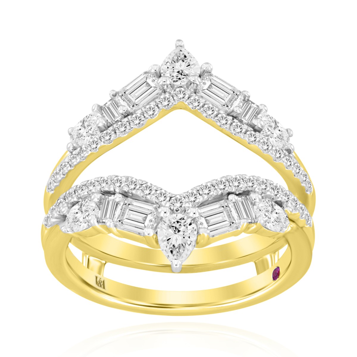 1CTW Natural Diamond 14K Yellow Gold Wrap Guard Ring Enhancer | WJD  Exclusives