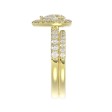 14K YELLOW GOLD 1 1/2CT ROUND/PEAR DIAMOND LADIES BRIDAL SET (CENTER STONE PEAR DIAMOND 3/4CT)