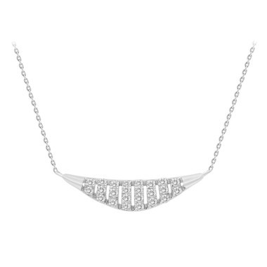 14K WHITE GOLD 1/4CT ROUND DIAMOND LADIES NECKLACE