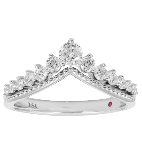 14K WHITE GOLD 1/2CT ROUND DIAMOND LADIES RING...