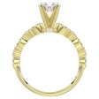 14K YELLOW GOLD 1/4CT ROUND DIAMOND LADIES SEMI MOUNT RING (CENTER STONE MOUNT ROUND DIAMOND 1.00CT)