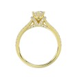 14K YELLOW GOLD 1/3CT ROUND/PEAR DIAMOND LADIES RING (CENTER STONE MOUNT PEAR DIAMOND 1.00CT)