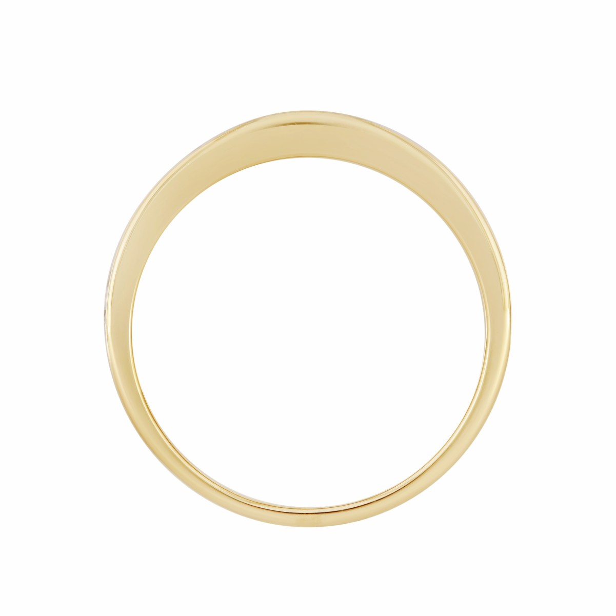 14K YELLOW GOLD 1/2CT ROUND DIAMOND MEN'S BAND