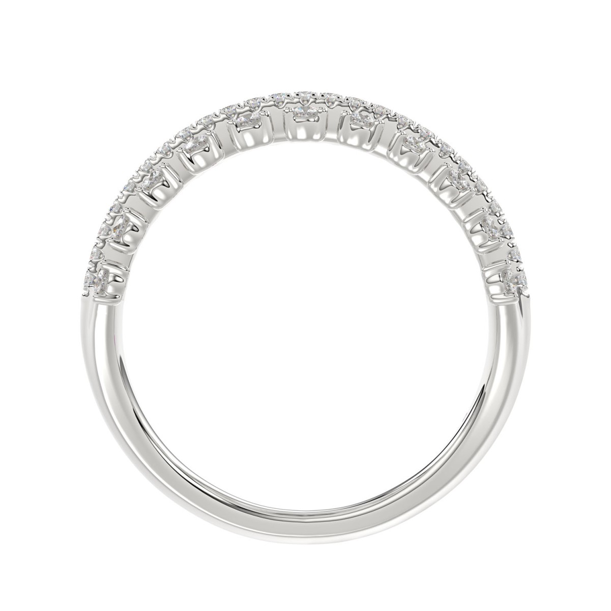 14K WHITE GOLD 1/2CT ROUND DIAMOND LADIES BAND 