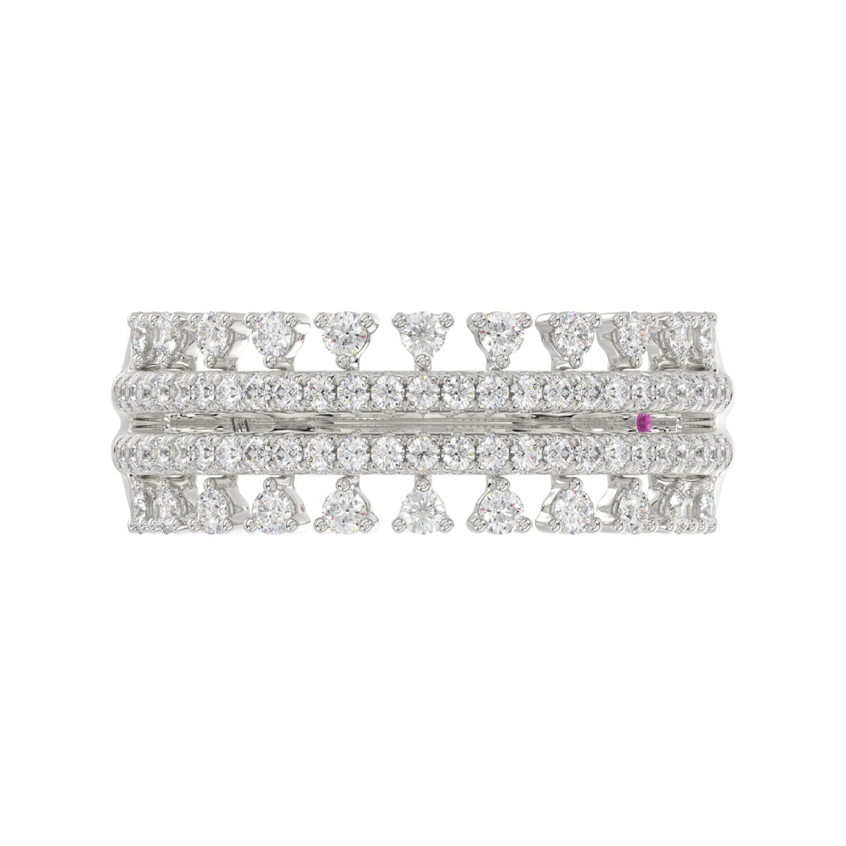 14K WHITE GOLD 1/2CT ROUND DIAMOND LADIES BAND 