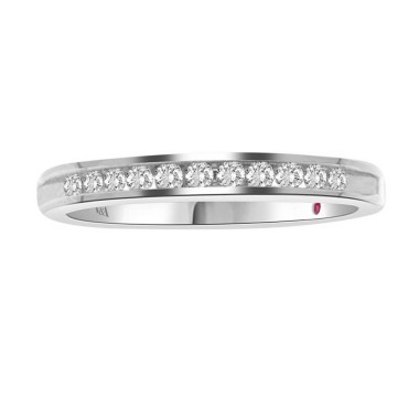 14K WHITE  GOLD 1CT ROUND DIAMOND LADIES BAND