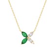 14K YELLOW GOLD 1 3/4CT ROUND/BAGUETTE/MARQUISE DIAMOND LADIES PENDANT WITH CHAIN  (CENTER STONE MARQUISE DIAMOND 1 5/8CT)
