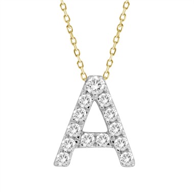 18K YELLOW GOLD 1/10CT ROUND DIAMOND LADIES PENDANT WITH CHAIN 