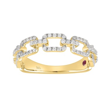 18K YELLOW GOLD 1/3CT ROUND DIAMOND LADIES FASHION BAND