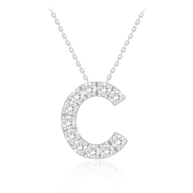 18K WHITE GOLD 1/10CT ROUND DIAMOND LADIES PENDANT WITH CHAIN 