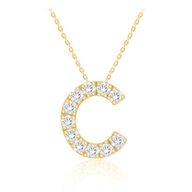 18K YELLOW GOLD 1/10CT ROUND DIAMOND LADIES PENDANT WITH CHAIN 