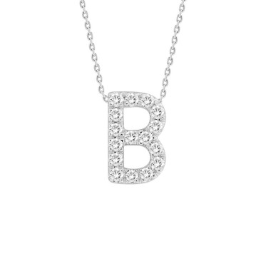 18K WHITE GOLD 1/10CT ROUND DIAMOND LADIES PENDANT WITH CHAIN 