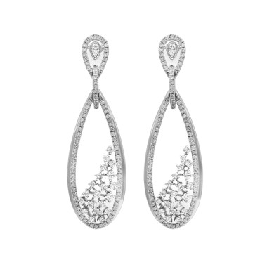 14K WHITE GOLD 1 1/3CT ROUND DIAMOND LADIES EARRINGS