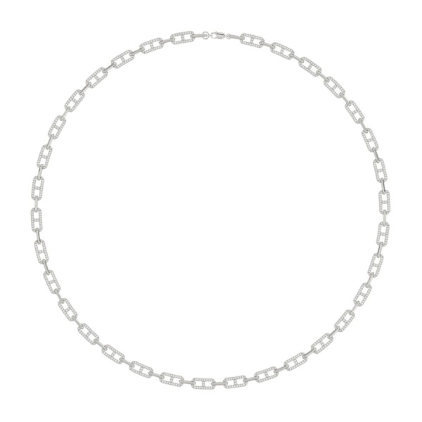 14K WHITE GOLD 1CT ROUND DIAMOND LADIES NECKLACE...