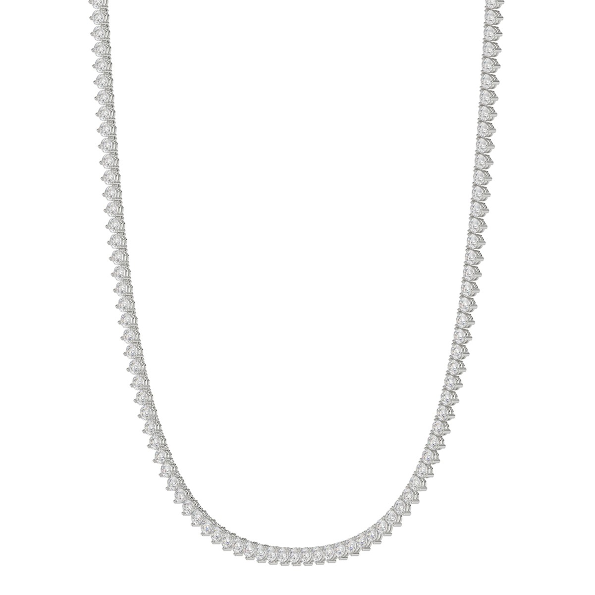 14K WHITE GOLD 9CT ROUND DIAMOND LADIES TENNIES NECKLACE