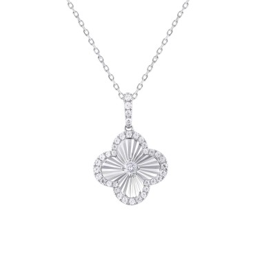 18K WHITE GOLD 1/2CT ROUND DIAMOND LADIES PENDANT WITH CHAIN 