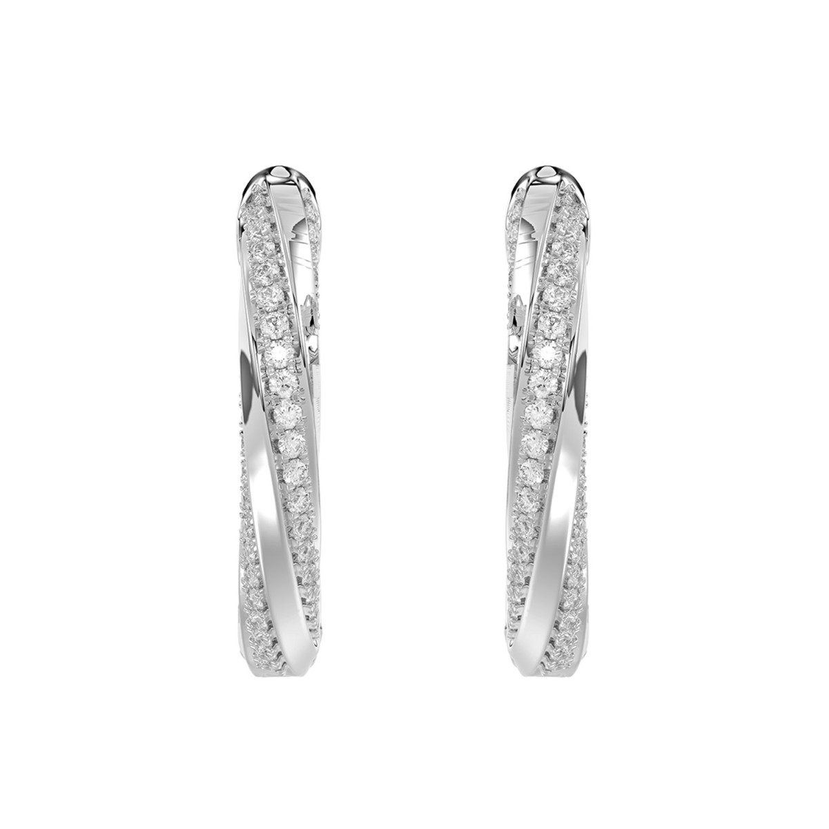 14K WHITE GOLD 1CT ROUND DIAMOND EARRINGS