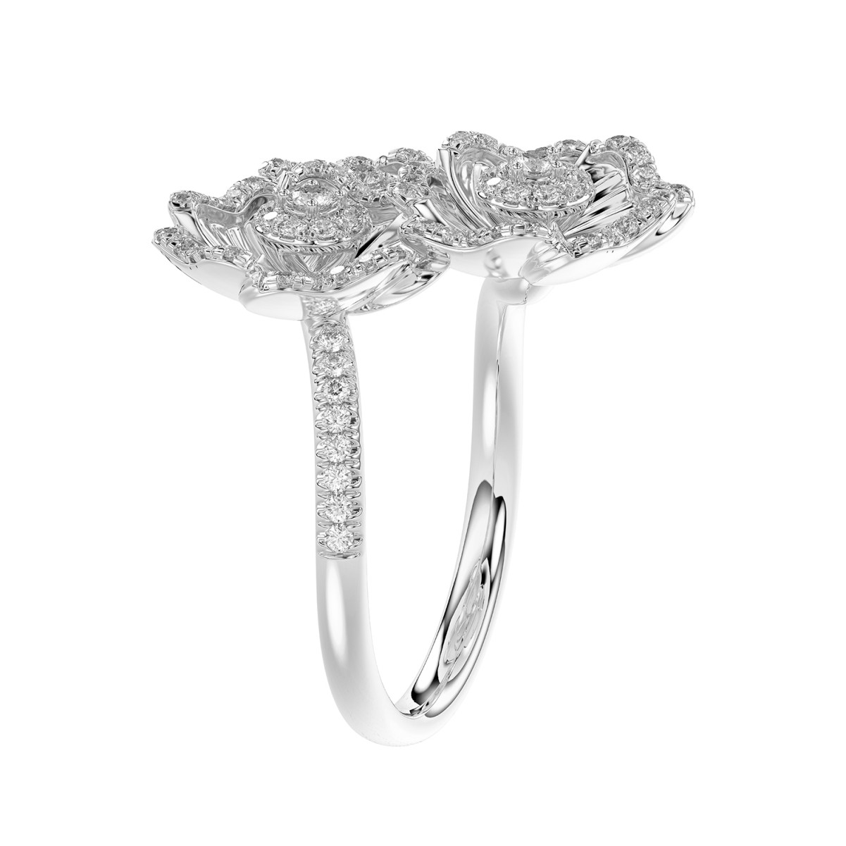 18K WHITE GOLD 1/2CT ROUND DIAMOND LADIES RING 