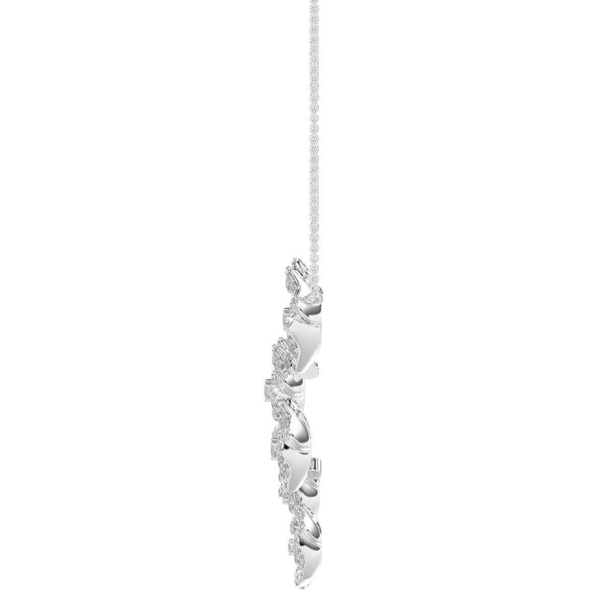 18K WHITE GOLD 1CT ROUND DIAMOND LADIES PENDANT WITH CHAIN  