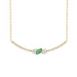 14K YELLOW GOLD 3/4CT ROUND/OVAL/MARQUISE DIAMOND LADIES NECKLACE