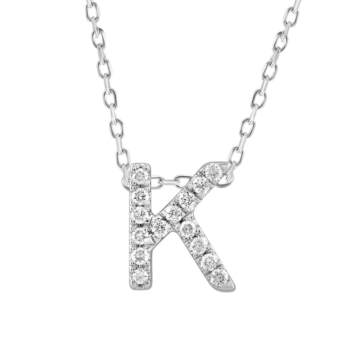 14K WHITE GOLD 1/10CT ROUND DIAMOND LADIES PENDANT WITH CHAIN 