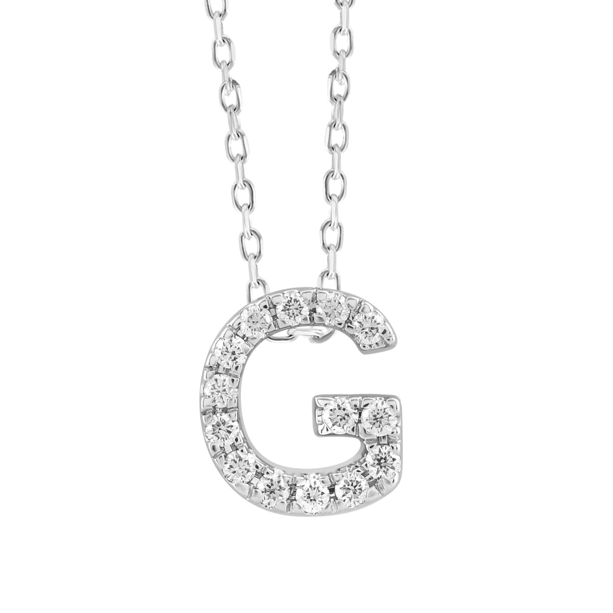 14K WHITE GOLD 1/10CT ROUND DIAMOND LADIES PENDANT WITH CHAIN 