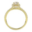 18K YELLOW GOLD 1 1/3CT ROUND DIAMOND LADIES BRIDAL SET (CENTER STONE ROUND DIAMOND 1/2CT)