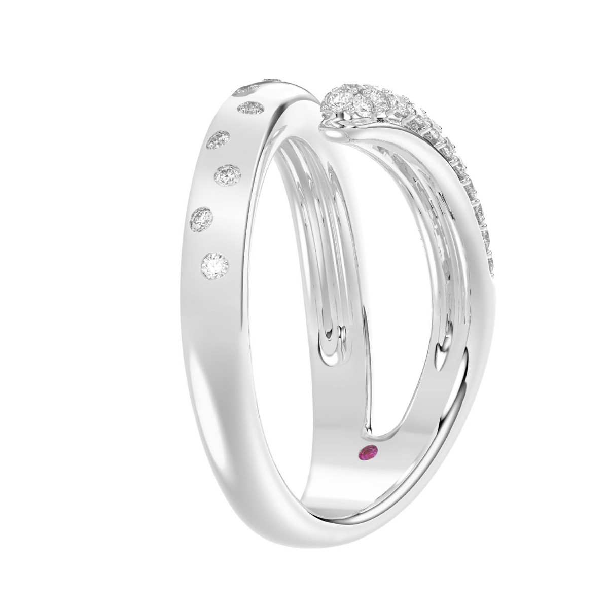 18K WHITE GOLD 1/3CT ROUND DIAMOND LADIES RING 