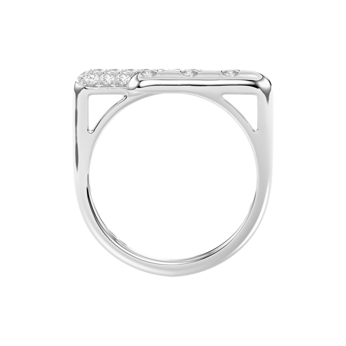 18K WHITE GOLD 1/2CT ROUND DIAMOND LADIES RING 