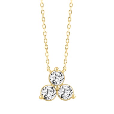 18K YELLOW GOLD 1/2CT ROUND DIAMOND LADIES PENDANT WITH CHAIN  