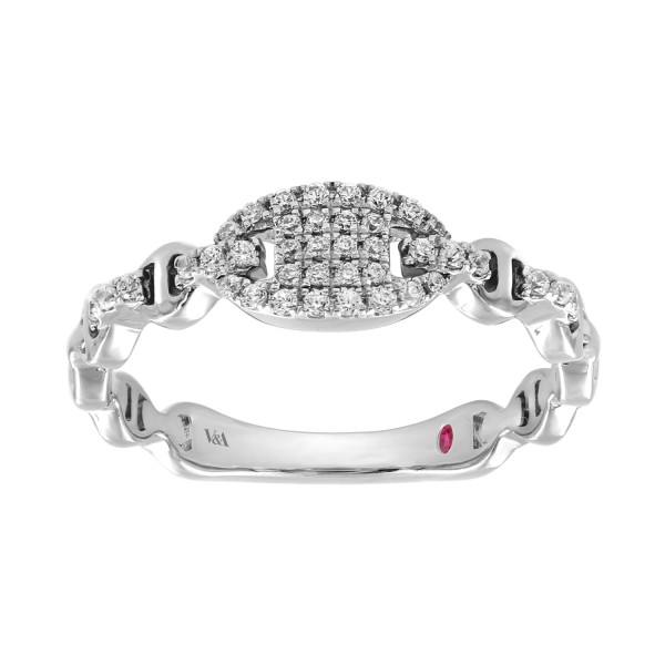 18K WHITE GOLD 1/5CT ROUND DIAMOND LADIES RING ...