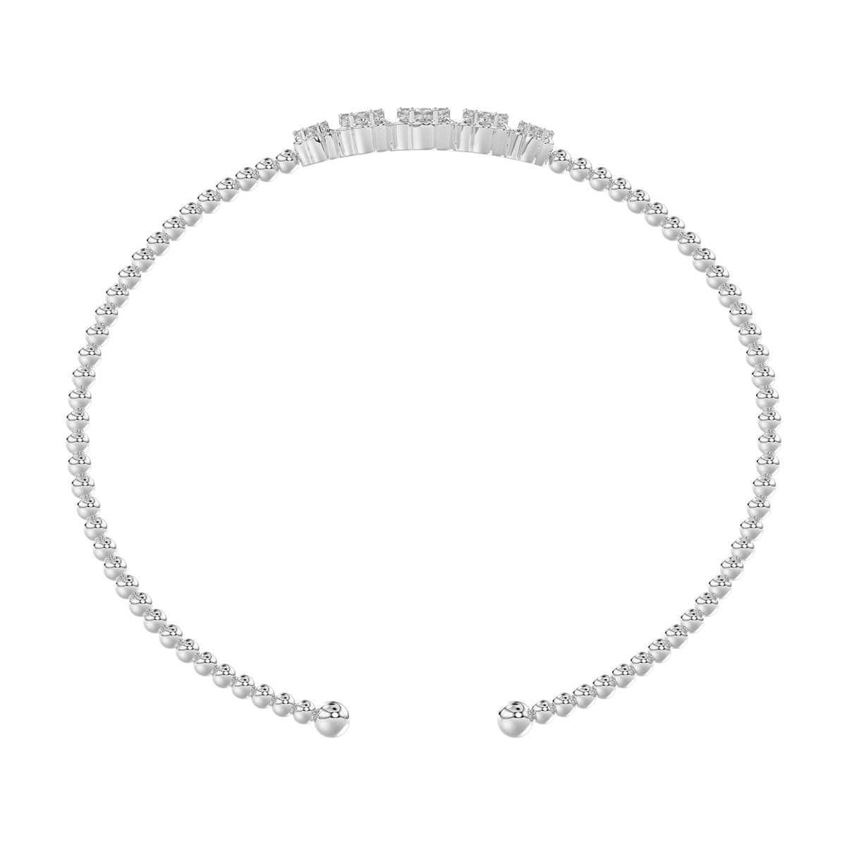 18K WHITE GOLD 1/3CT ROUND DIAMOND LADIES BANGLE 