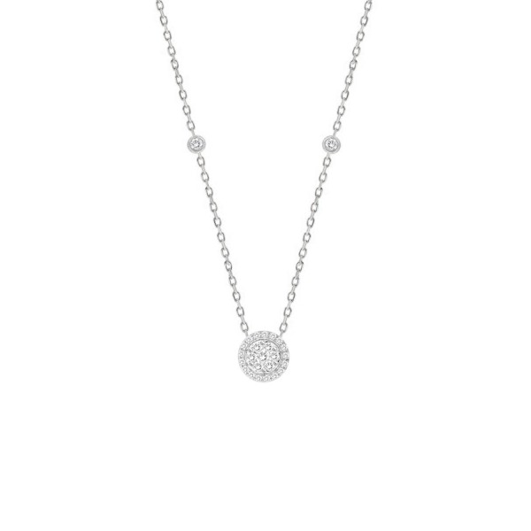 18K WHITE GOLD 1/3CT ROUND DIAMOND LADIES NECKLACE...