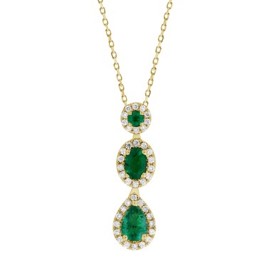 18K YELLOW GOLD 1 7/8CT ROUND/PEAR/OVAL DIAMOND LADIES PENDANT WITH CHAIN(COLOR STONE ROUND/PEAR/OVAL/EMERALD DIAMOND 1 3/8CT)