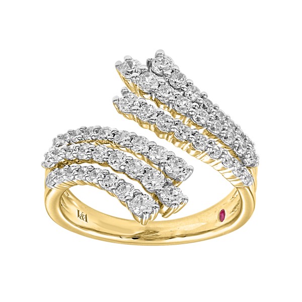 18K YELLOW GOLD 1CT ROUND DIAMOND LADIES RING...