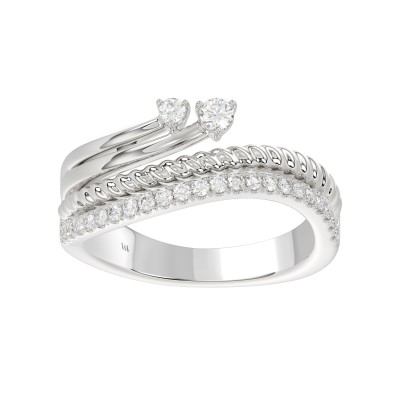 18K WHITE GOLD 1/4CT ROUND DIAMOND LADIES RING 