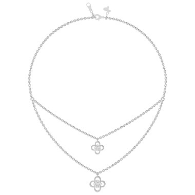 18K WHITE GOLD 1/5CT ROUND DIAMOND LADIES NECKLACE 