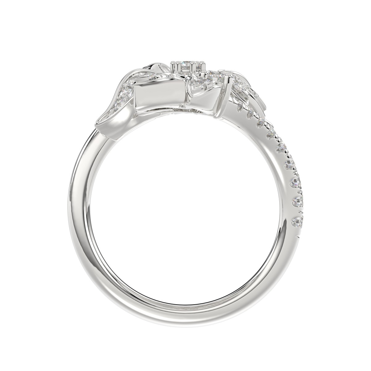 18K WHITE GOLD 3/4CT ROUND DIAMOND LADIES RING