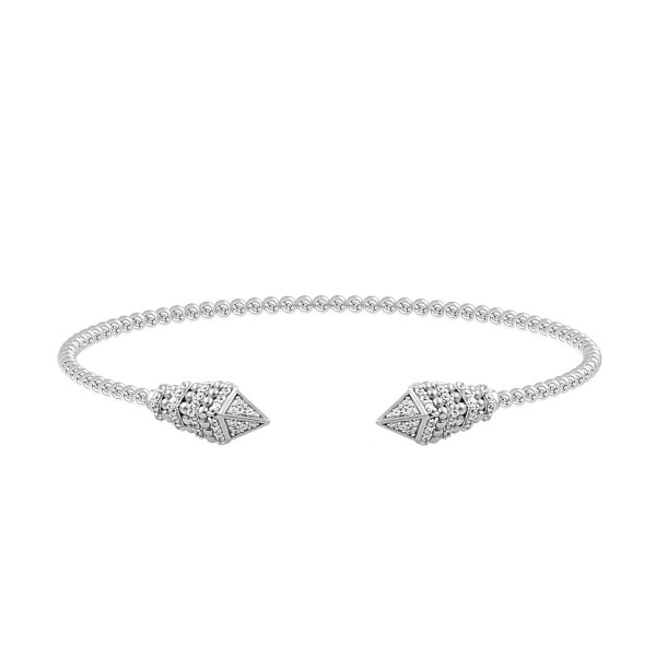 18K WHITE GOLD 1/2CT ROUND DIAMOND LADIES BANGLE...