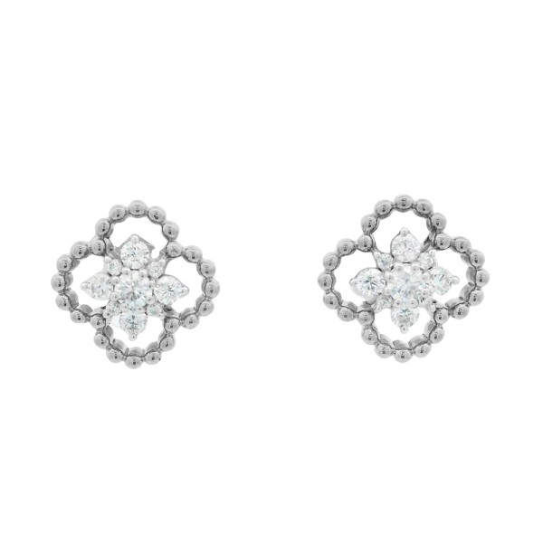 18K WHITE GOLD 1/3CT ROUND DIAMOND LADIES EARRINGS...