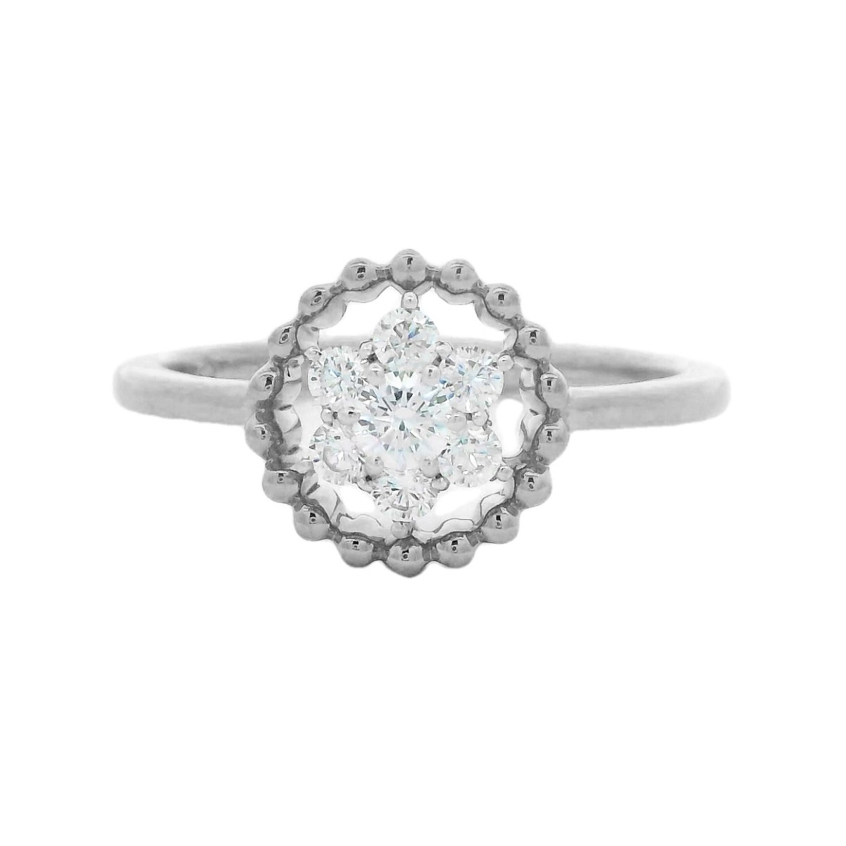 18K WHITE GOLD 1/4CT ROUND DIAMOND LADIES RING