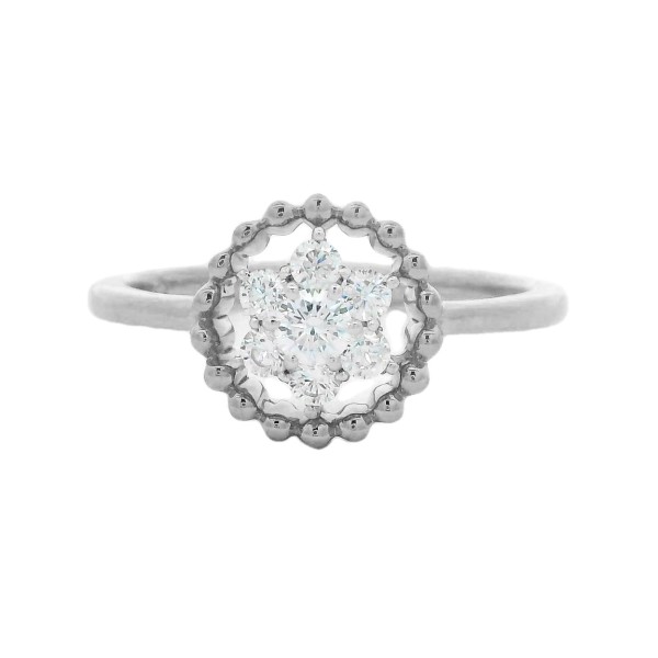 18K WHITE GOLD 1/4CT ROUND DIAMOND LADIES RING...